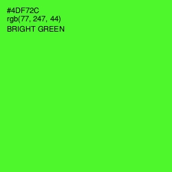 #4DF72C - Bright Green Color Image