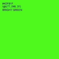 #4DF81F - Bright Green Color Image