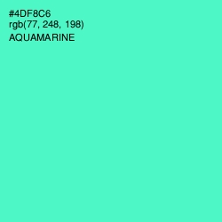 #4DF8C6 - Aquamarine Color Image