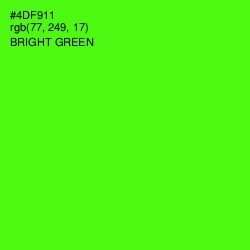 #4DF911 - Bright Green Color Image