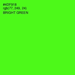 #4DF918 - Bright Green Color Image