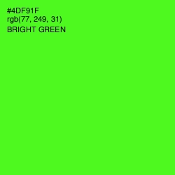 #4DF91F - Bright Green Color Image