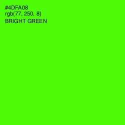 #4DFA08 - Bright Green Color Image