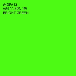 #4DFA13 - Bright Green Color Image