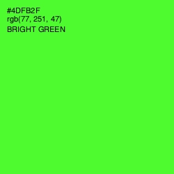 #4DFB2F - Bright Green Color Image