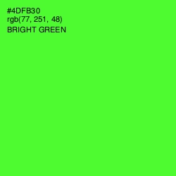 #4DFB30 - Bright Green Color Image