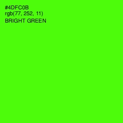 #4DFC0B - Bright Green Color Image