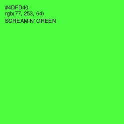 #4DFD40 - Screamin' Green Color Image