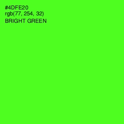 #4DFE20 - Bright Green Color Image