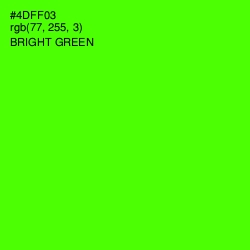 #4DFF03 - Bright Green Color Image