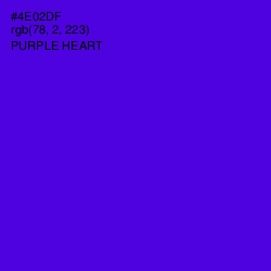 #4E02DF - Purple Heart Color Image