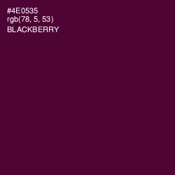 #4E0535 - Blackberry Color Image