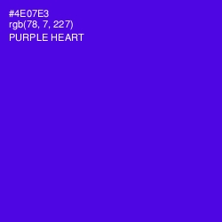 #4E07E3 - Purple Heart Color Image