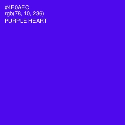 #4E0AEC - Purple Heart Color Image