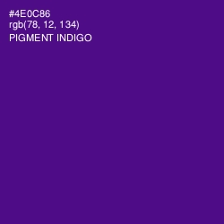 #4E0C86 - Pigment Indigo Color Image