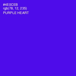 #4E0CEB - Purple Heart Color Image