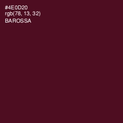 #4E0D20 - Barossa Color Image