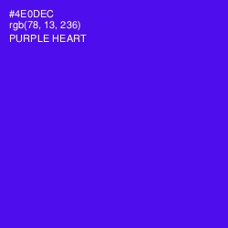 #4E0DEC - Purple Heart Color Image