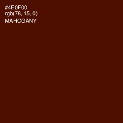 #4E0F00 - Mahogany Color Image