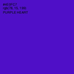 #4E0FC7 - Purple Heart Color Image