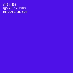 #4E11E8 - Purple Heart Color Image