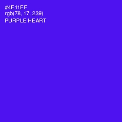 #4E11EF - Purple Heart Color Image