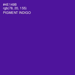 #4E149B - Pigment Indigo Color Image