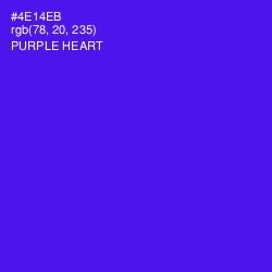 #4E14EB - Purple Heart Color Image