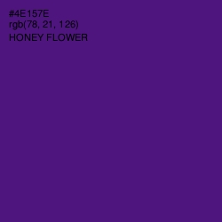 #4E157E - Honey Flower Color Image