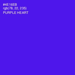 #4E16EB - Purple Heart Color Image