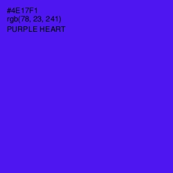 #4E17F1 - Purple Heart Color Image