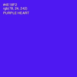 #4E18F2 - Purple Heart Color Image