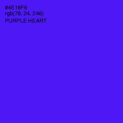 #4E18F6 - Purple Heart Color Image