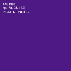 #4E1984 - Pigment Indigo Color Image