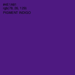 #4E1A81 - Pigment Indigo Color Image