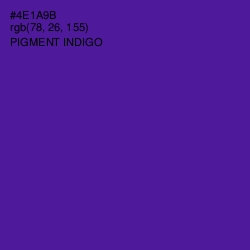 #4E1A9B - Pigment Indigo Color Image