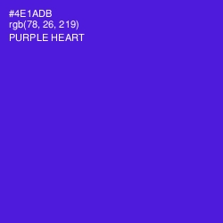 #4E1ADB - Purple Heart Color Image