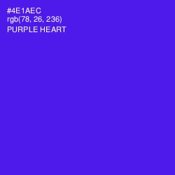 #4E1AEC - Purple Heart Color Image