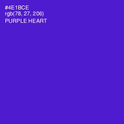 #4E1BCE - Purple Heart Color Image