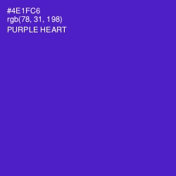 #4E1FC6 - Purple Heart Color Image