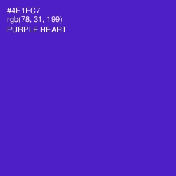 #4E1FC7 - Purple Heart Color Image