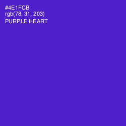 #4E1FCB - Purple Heart Color Image