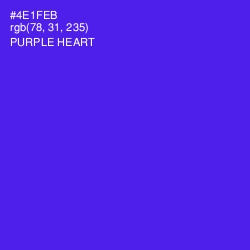 #4E1FEB - Purple Heart Color Image