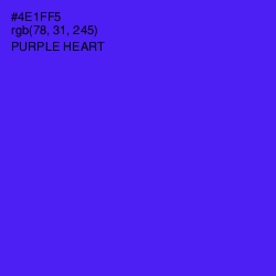 #4E1FF5 - Purple Heart Color Image