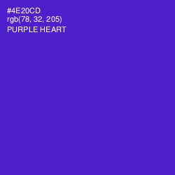 #4E20CD - Purple Heart Color Image