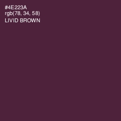 #4E223A - Livid Brown Color Image
