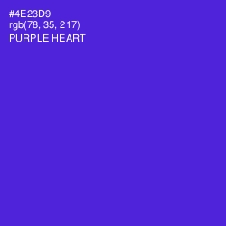 #4E23D9 - Purple Heart Color Image