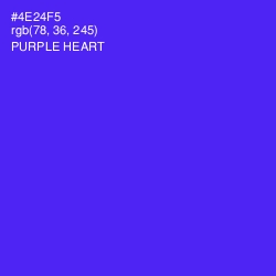 #4E24F5 - Purple Heart Color Image