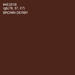 #4E251B - Brown Derby Color Image