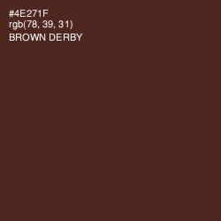 #4E271F - Brown Derby Color Image